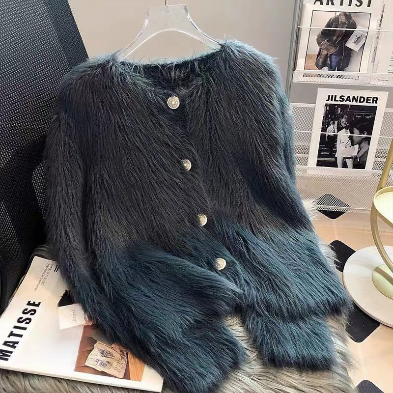Women's Solid Color Elegant Long Sleeve Faux Knit Cardigan - Open Front Sweater For Fall&Winter