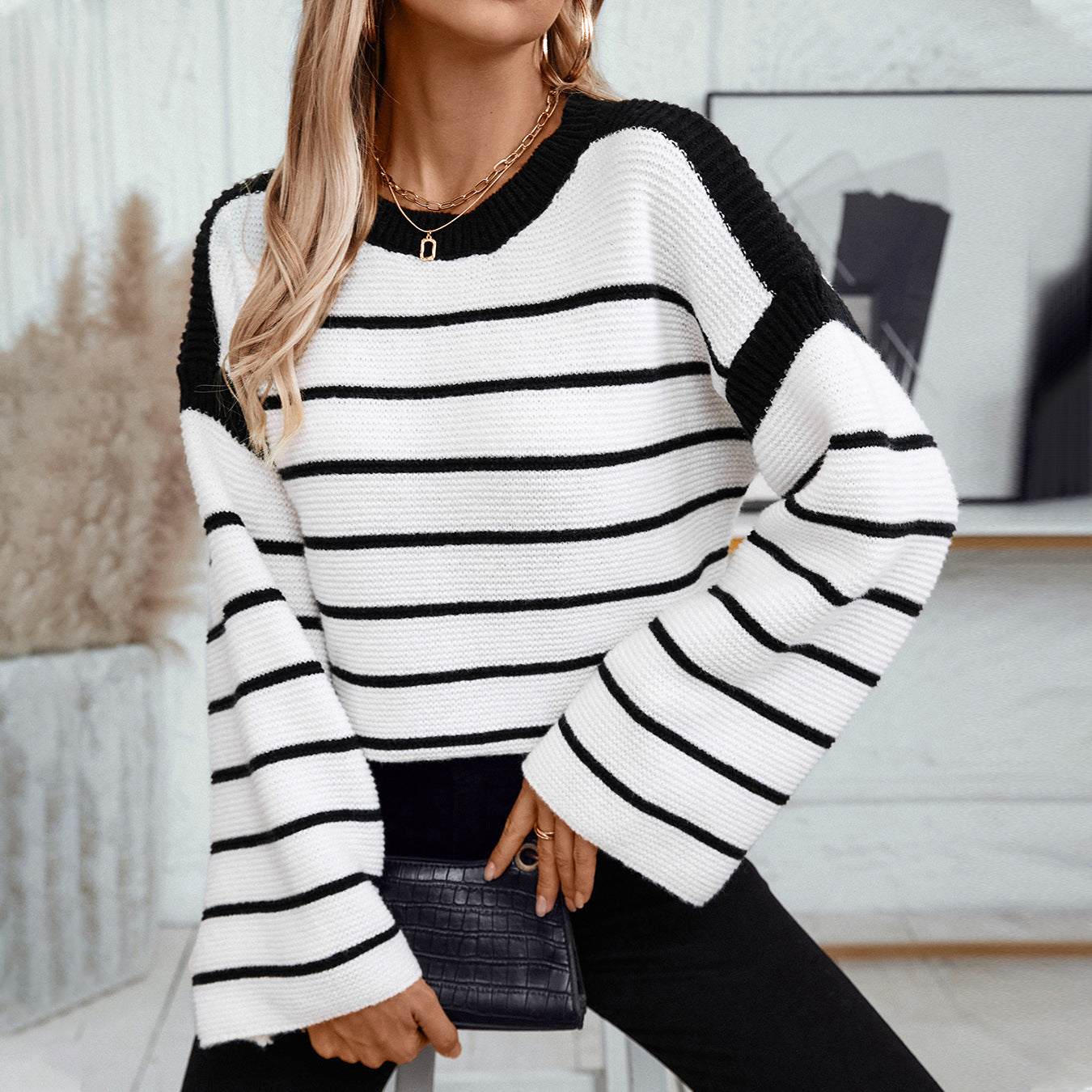 Black And White Sweater
