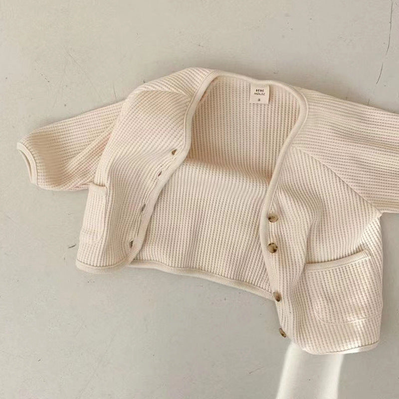 Coat Baby Knitted Cardigan Middle And Small Children's Baby Top
